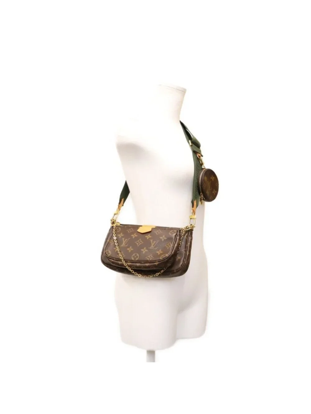 Louis Vuitton Monogram Khaki Multi Pochette Accessoires Shoulder Bag
